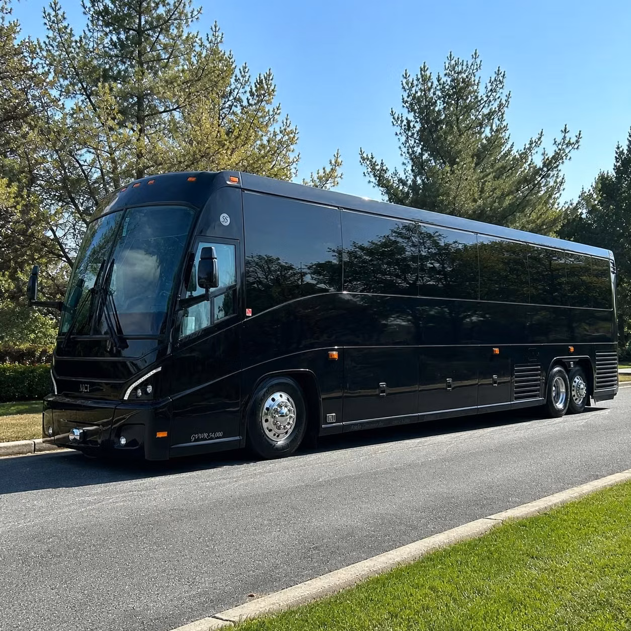 downey charter bus rental exterior