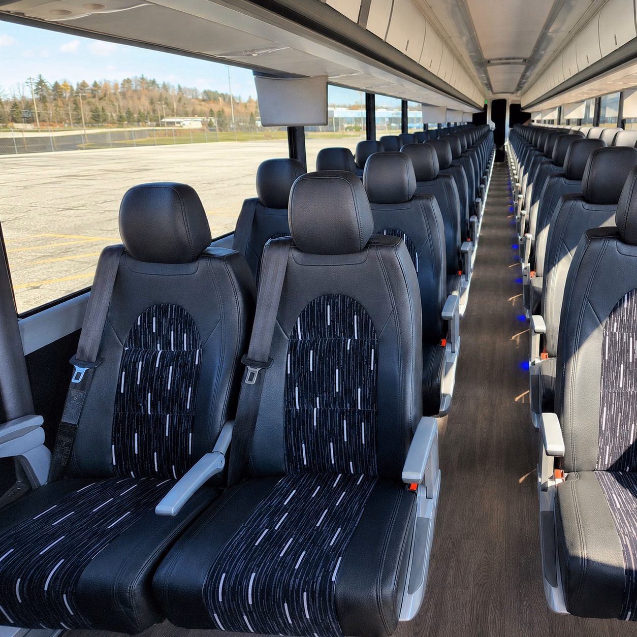 downey charter bus rental inside